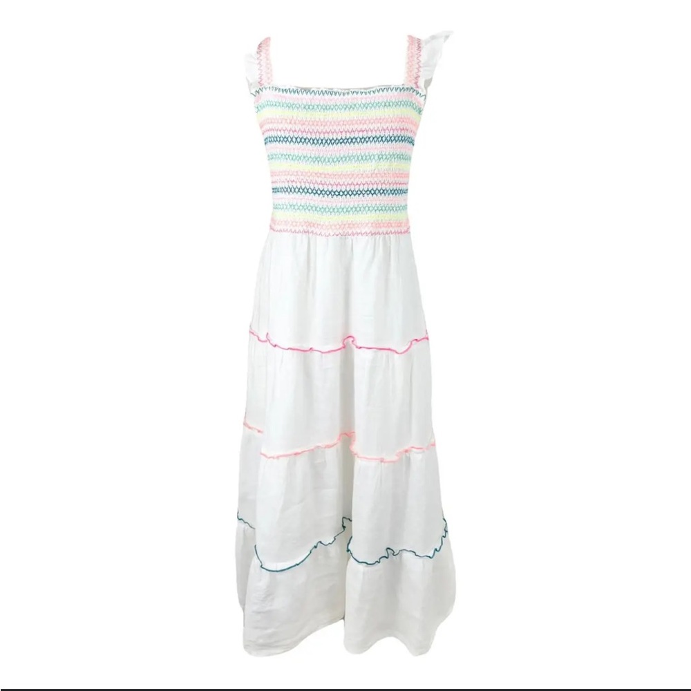 BNWT Vineyard Vines White flutter sleeve linen dress